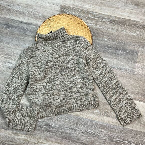 Zara Marled knit Chunky cropped turtleneck sweater - Picture 5 of 5